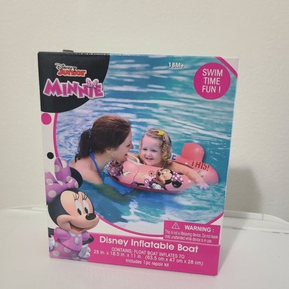 Disney Other - COPY - Disney Junior Minnie Mouse Float Boat Inflatable Raft Swim Pool Fun 18M+